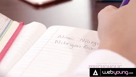 Desperate Abella Danger Uses Her Body To Convince Tutor Avi Love To Help Her Cheat & Rewards Her