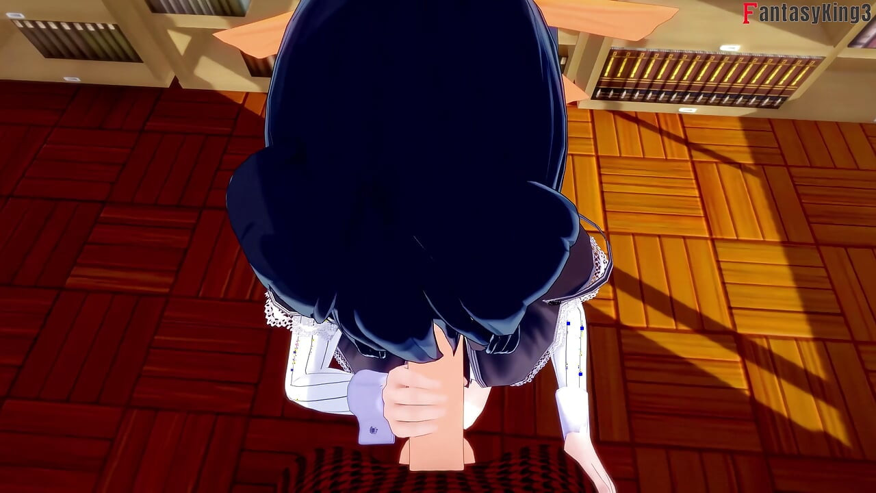 أكينو يعطيني مص زب في مكتبة عامة - سلسلة DXD NTR Madness