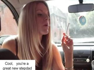 Fumando hijastra