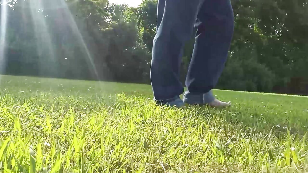 Walking on the Grass Barefoot