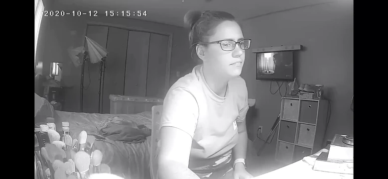 Teen Slut Skips Homework to Fuck Her Pussy to Lesbian Porn