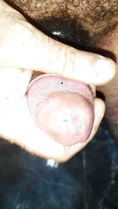 Handjob with lube and cock and balls sex ring with a huge plug inside my ass in close-up