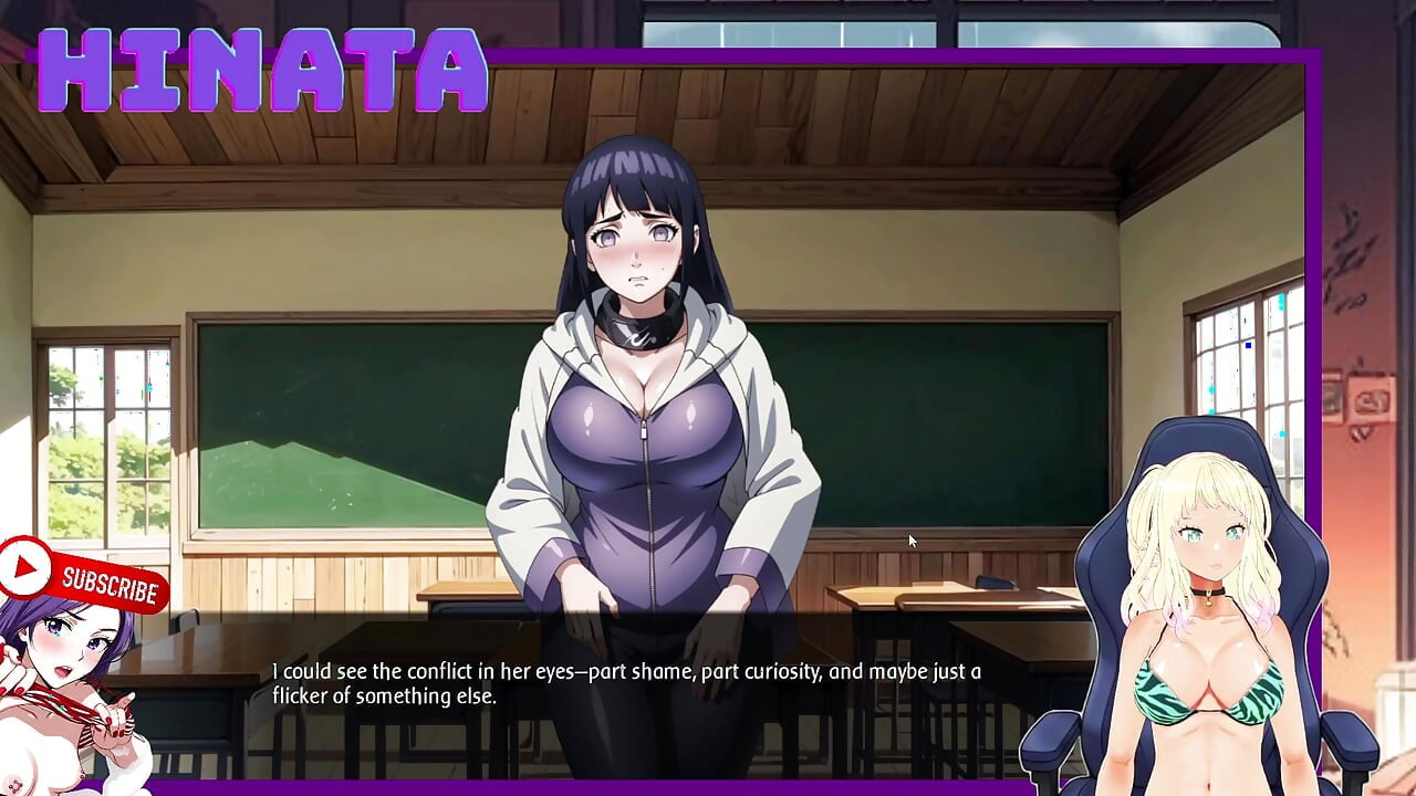 HINATA the TEACHER of the academy. She unzips her and exposes her breasts. Shinobi Secrets 14