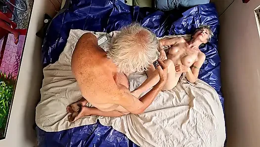 Two Extremes - Fucking on a Handmade Hawaiian Quilt and Fucking on a Painter's Drop Cloth