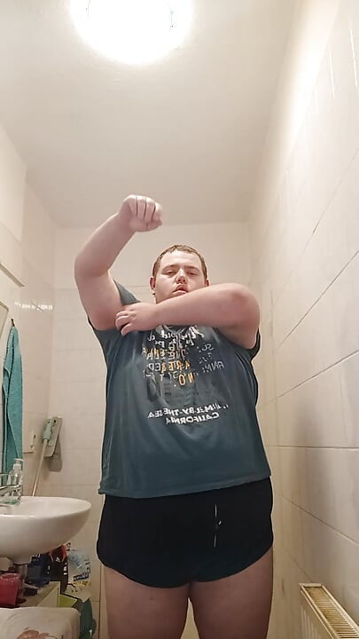 Horny self-jerked off