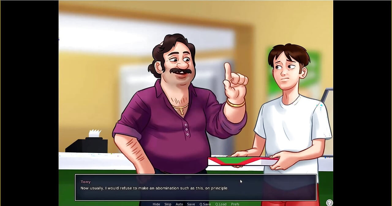 Summertime saga - Josephine gave Johannes a blowjob behind the counter ... Johannes fucked Tina