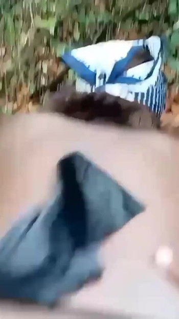 Powerful moment from "Ebony cheating wife getting fucked in the bush compilation"