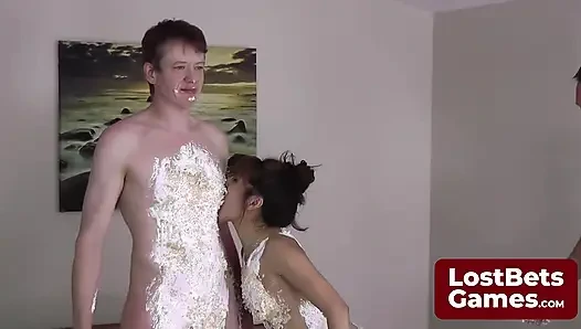 Tessa, Jesse, Jake, and Leilani Bring in a Cards Strip Game