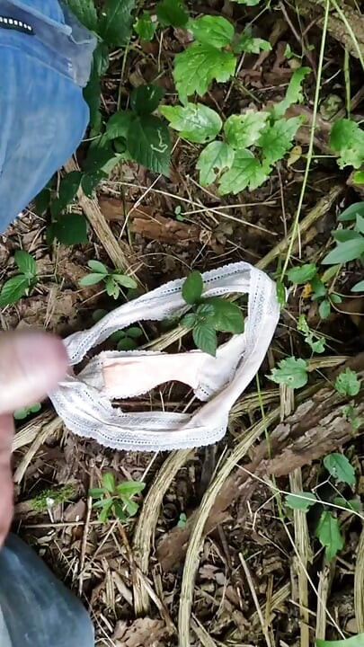 Used panties found in the forest