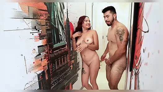 Perverted stepbrother catches his stepsister masturbating