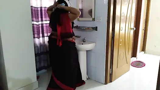 Tamil Hot Stepaunty Stand in Front of Mirror & Hair Combined Then a Guy Fucks Her on Valentine's Day - 2023 Happy Valentine