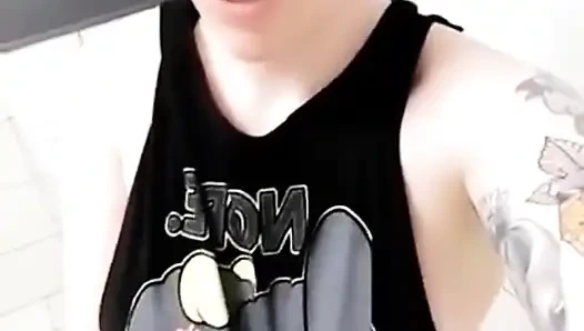 Redhead Hottie Strips Post-workout and Cums All Over the Bathroom Sink