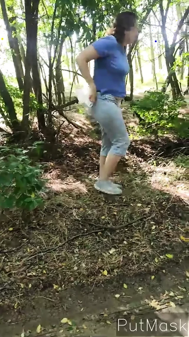 peeing in the woods