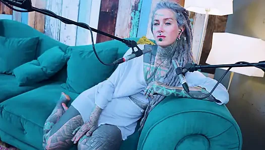 I talk about G - Grattitude- ASMR podcast SFW talking goth skinny girl dreadlocks tattoo model inked girl