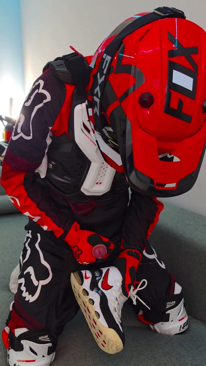Enjoyed Fucking Nike Sneakers While Wearing a Motocross Suit