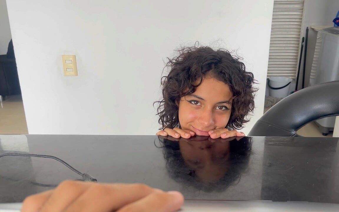I Fuck My Cute Stepsister Hard While Doing College Work and Cum on Her Ass