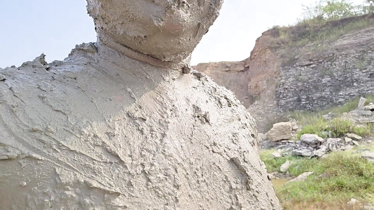 진흙 투성이의 jangal이 즐기다