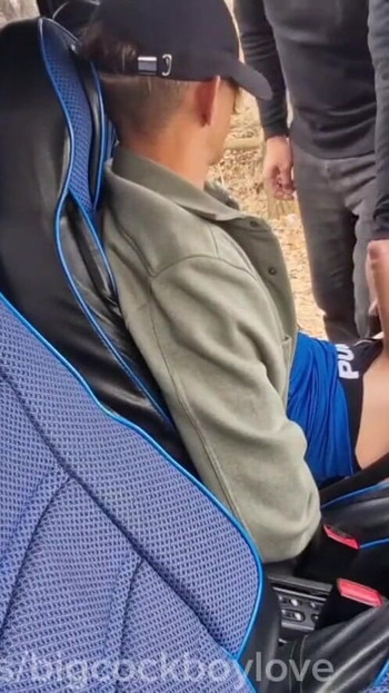 Thrilling moment from "Hot cruise publicly fucked a young student's tight femboy hole in the cold autumn"