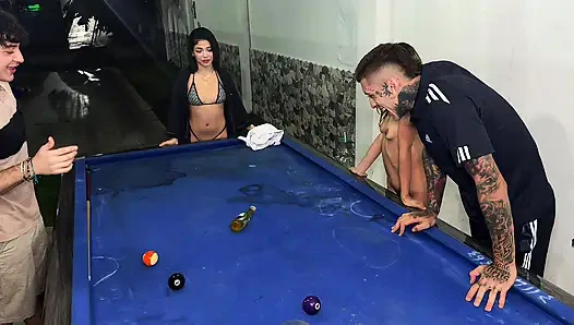 My friend and I are playing bottle we end up being a great!