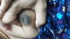My wife Vaishu's Boobs and nipple press