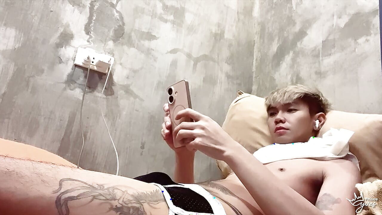 Jerking Off and Cumming While Watching Gay Porn