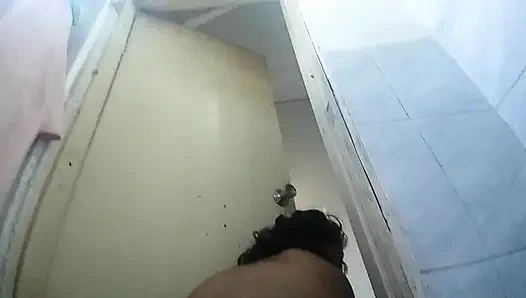 Real Aunt's sexy outfit and Panty with Pussy Hanging