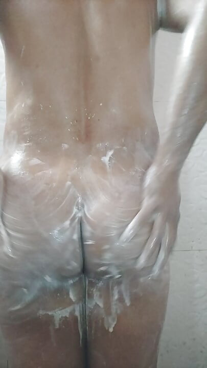 Taking Shower with Bubble Butt.