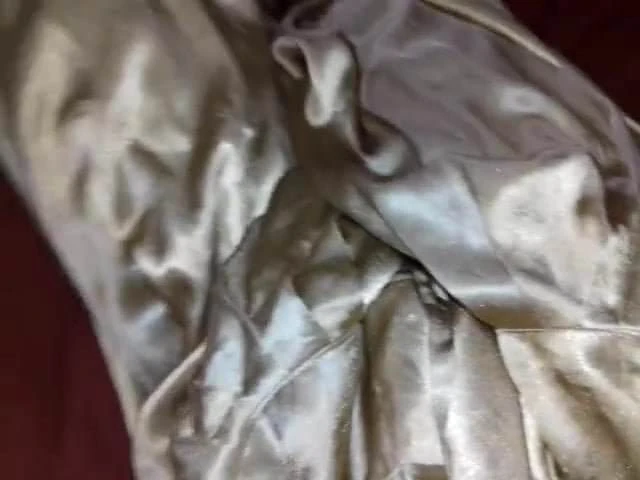 Gold silk dress