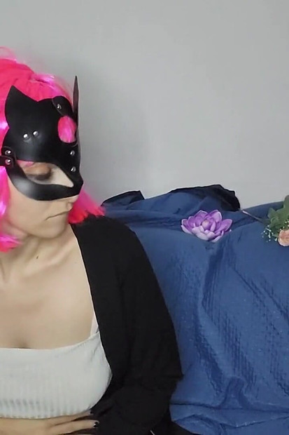 I Love Dressing up My Big Natural Tits in My Cute Pussy Mask