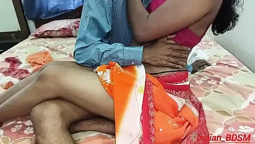 Hot Indian bhabhi fucked by devar and cum on her blue bra and pantie and saree