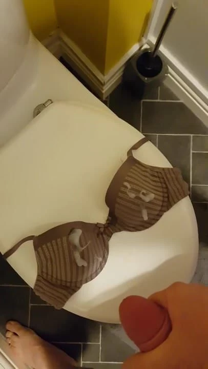 Cum on wifes bra