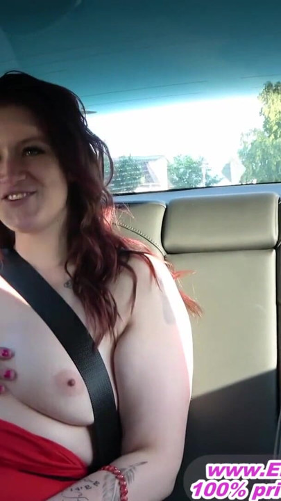Blowjob in taxi with a German amateur teen | Clip 1