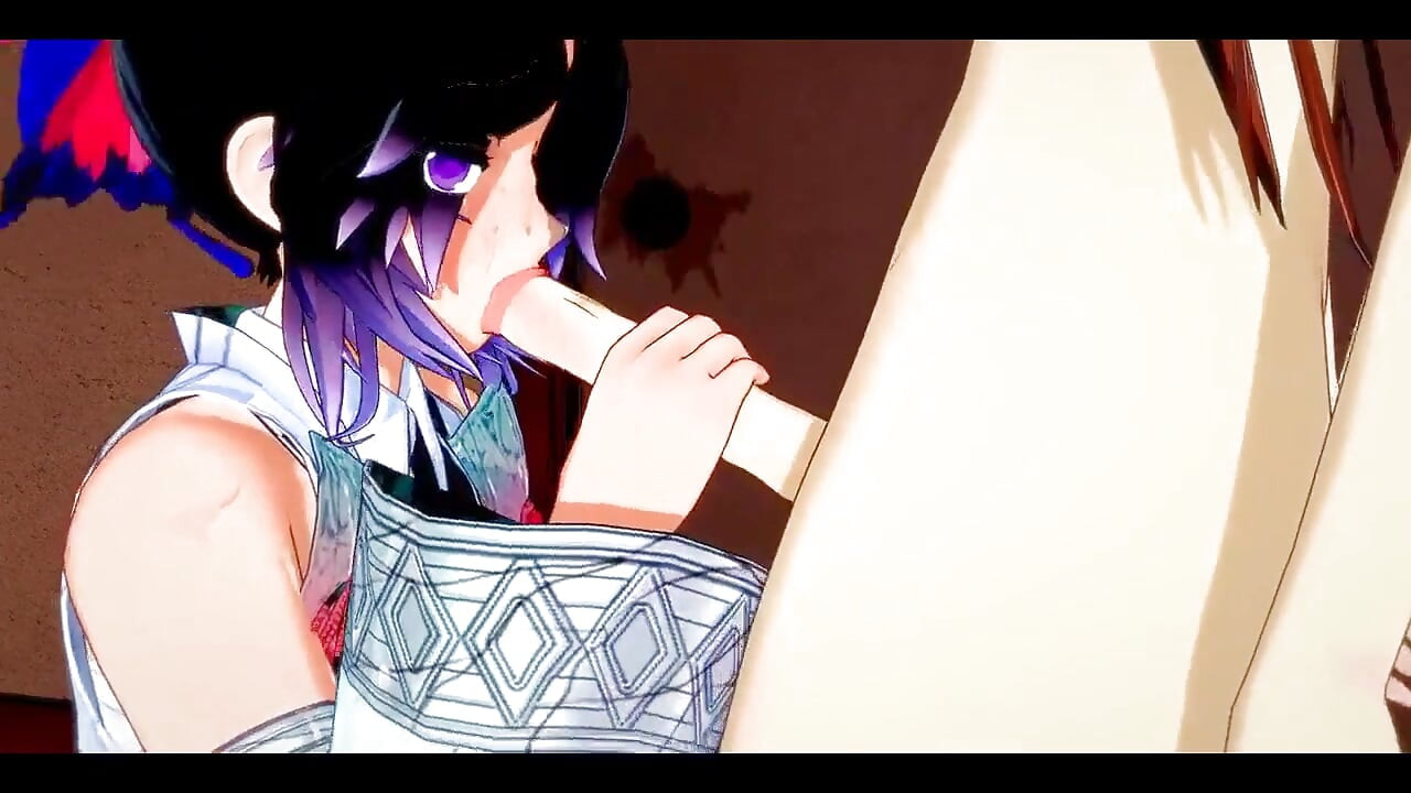 Demon slayer futanari - shinobu x nezuko hardsex - японська азіатська манга аніме гра порно