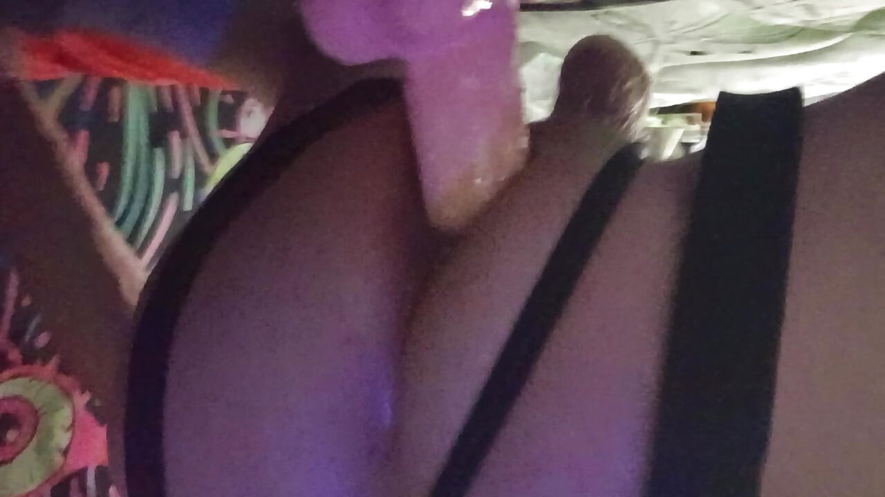 Sitting on my big dildo