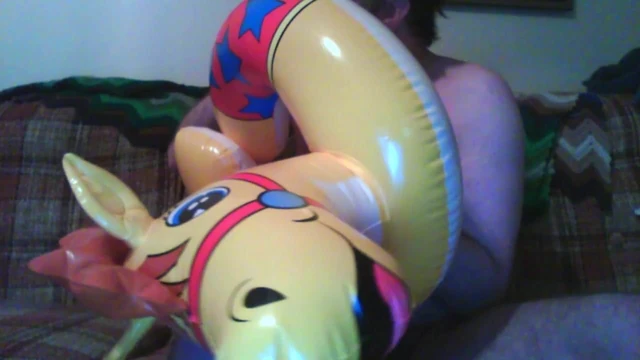 Inflatable horse swim ring