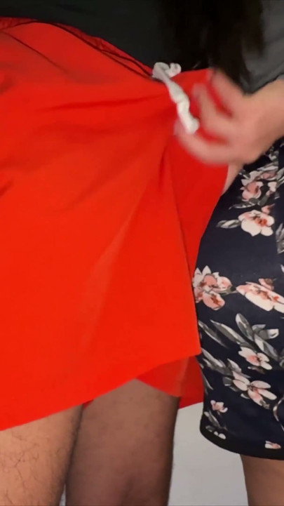 She Gets Her Panties Wet Touching a Stranger's Cock, and They Fuck Right There.