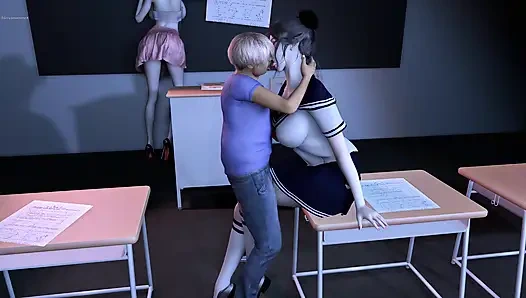 3D Big Boobs College Asian Babe Got Fucked by Big Short Cock