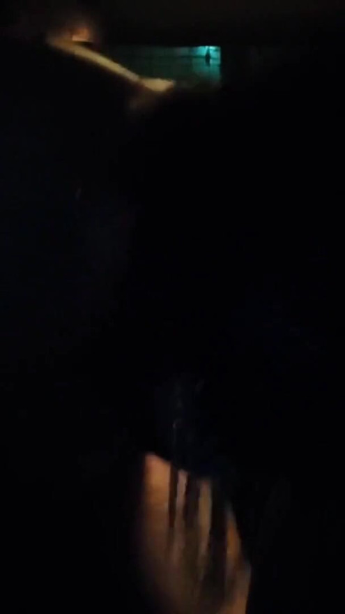 Hottie sat on the black rod inside the car stopped on the street | Clip 1