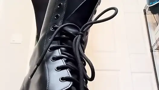 Stomping Hard in Boots Size 16 Feet