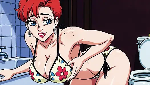 Ai сцены с соблазняющей трясущейся задницей