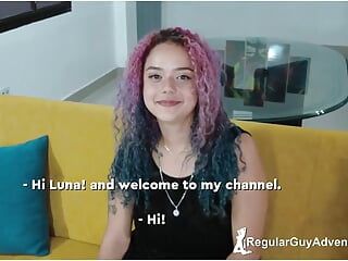 Luna ist bei ihrem ersten mal vor der kamera schüchtern: Full scene - RegularGuyAdventures
