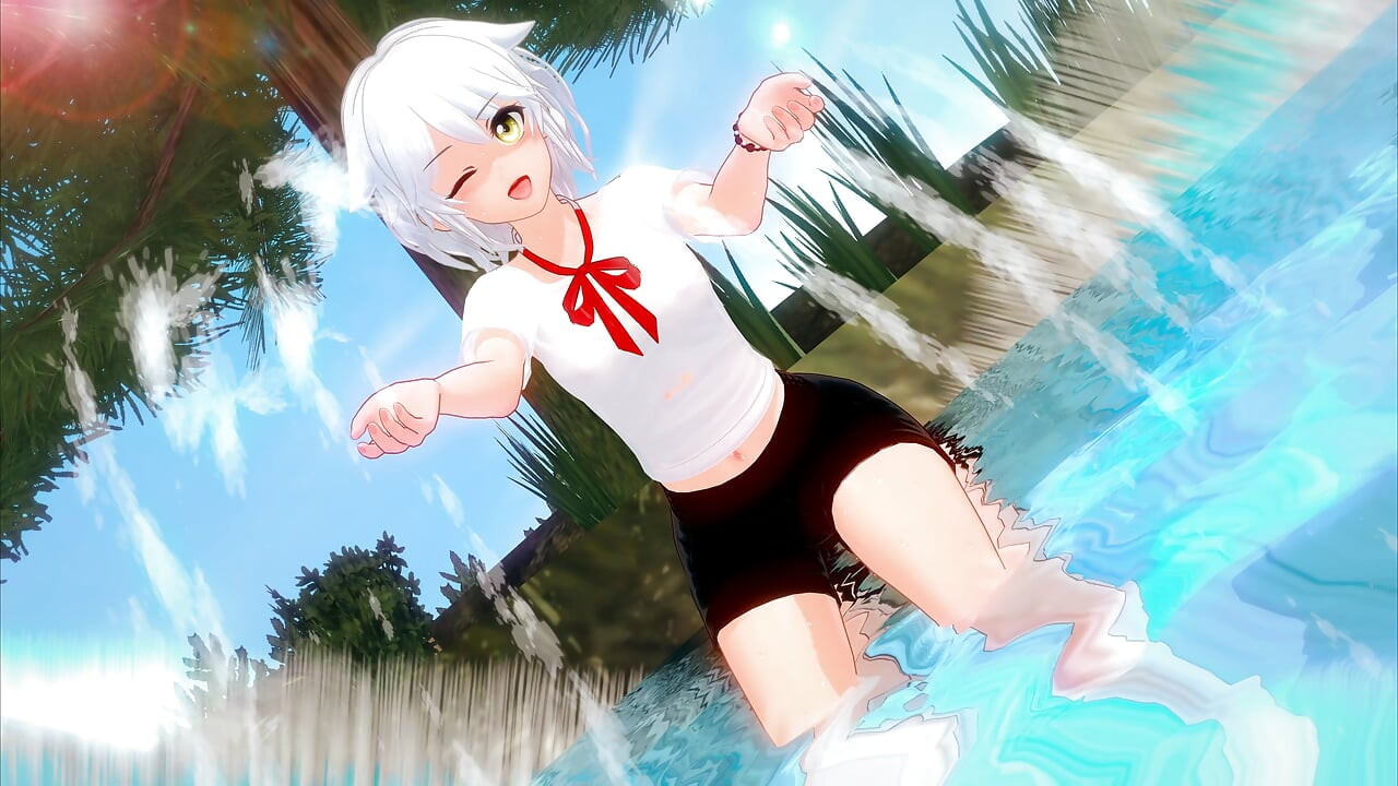 สาวสวยสองคนเล่นน้ำในทะเลสาบ ชวนฉันเย็ด - Lust Lost Kingdom 2