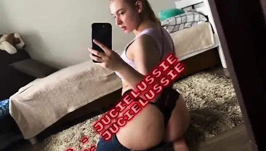 Creampie-muschi. Squirting in der Öffentlichkeit und fingern