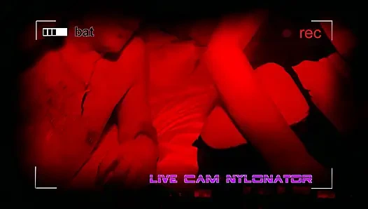 Canlı Kamera Naylon Çoraplı Ateşli Naylon Takma Yarakla Sikişiyor
