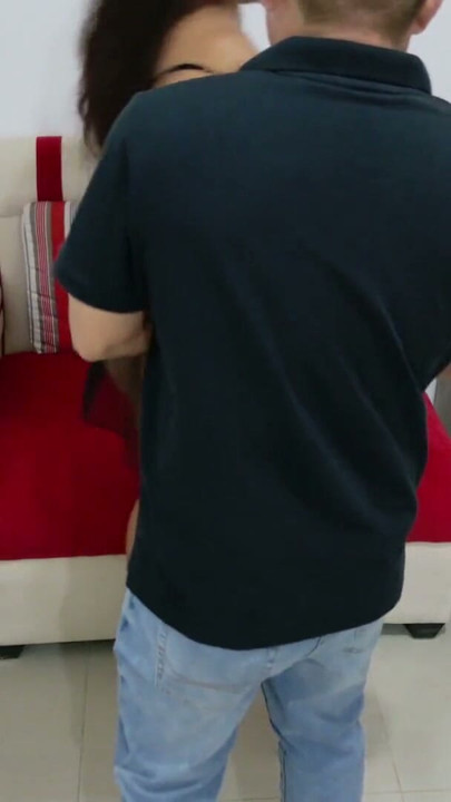 The plumber found me masturbating and had no better idea than to gag me and fuck me like a BDSM whore. | Clip 1