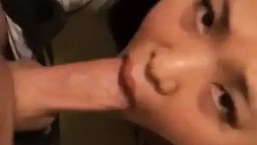 she couldn't wait to suck her first white cock