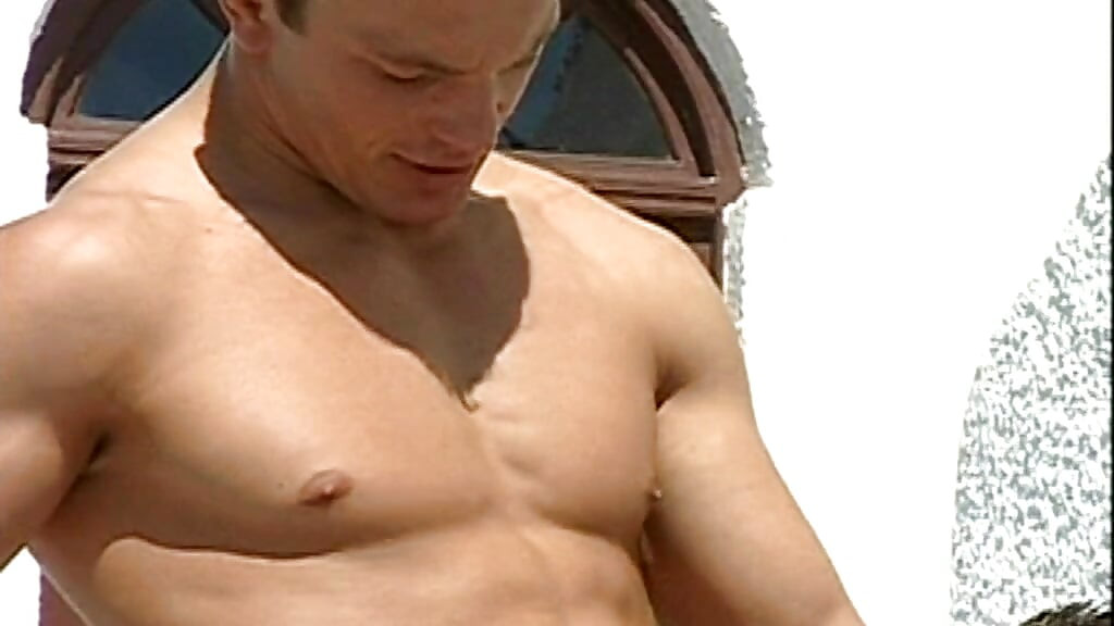 Young Hung Muscle Lovers Fuck Anal with Plug Play Outdoors