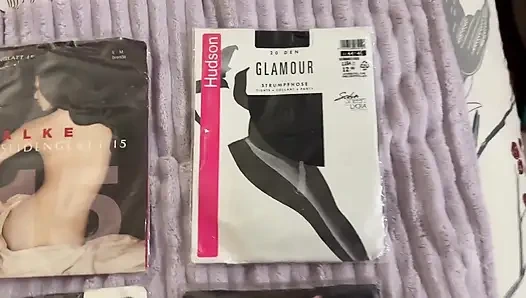 Футджоб в чёрных колготках в хижине