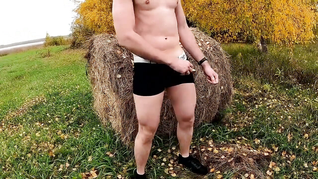 Jerking off a Big Cock Outdoors