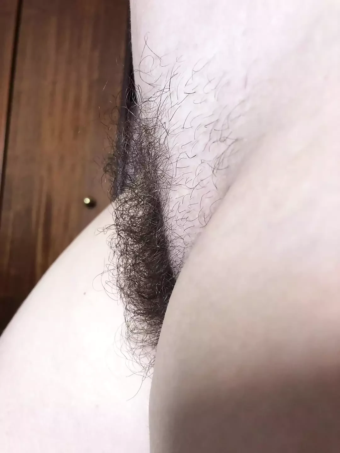 Wife in rose panties and hairy pussy arouses and deserves cum tribute
